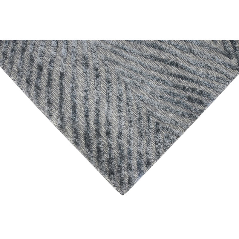 Hand Woven Wool Geometric Area Rug, Rectangle 10' x 14'