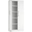 Armoire de garage en métal de 184 cm (72,3 pouces) avec 4 tablettes ajustables et pieds stables pour la maison, le bureau ou le garde-manger. Blanche, verrouillable, construction robuste.