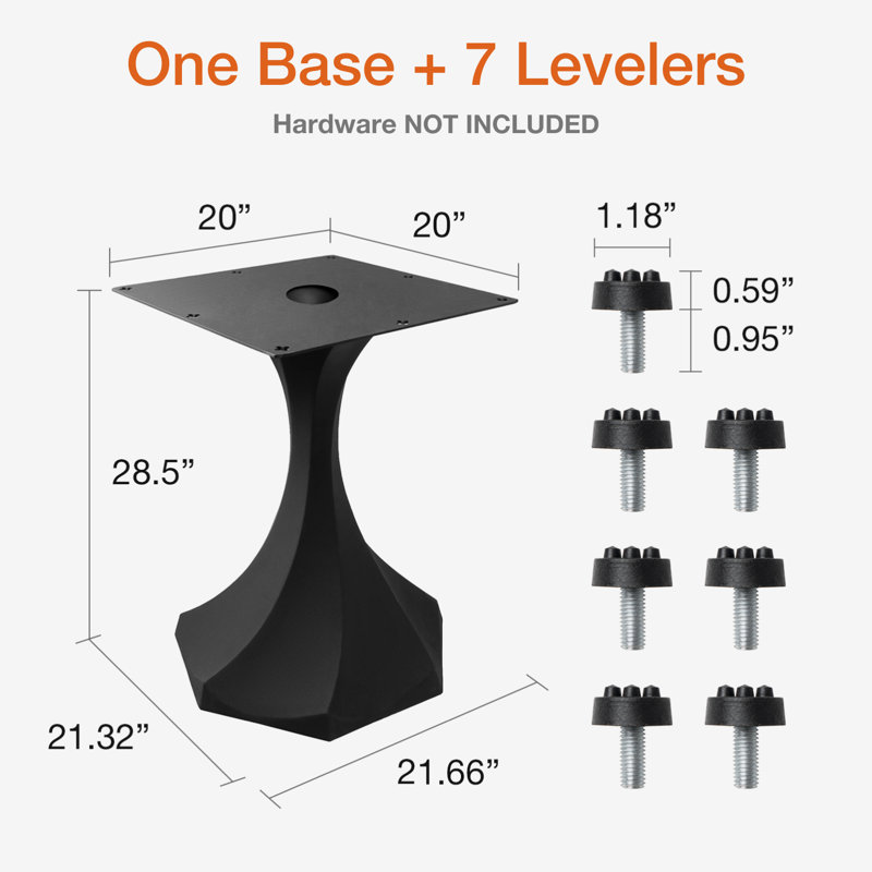 Lithe Metal Dining Table Base