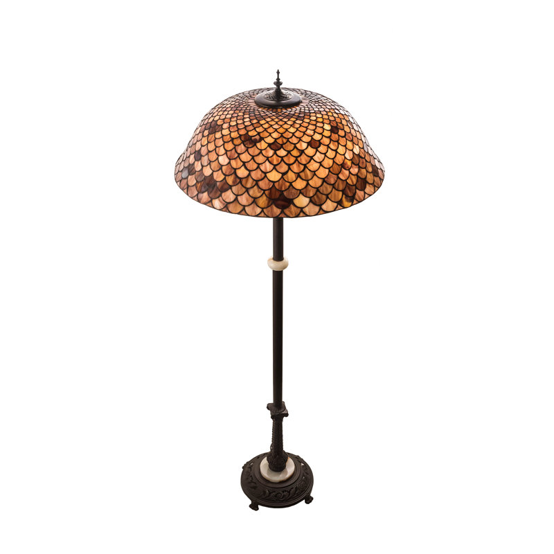 62" High Fishscale Floor Lamp