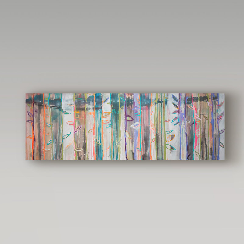 Colorful Abstract Bamboo Canvas Art in Multicolor