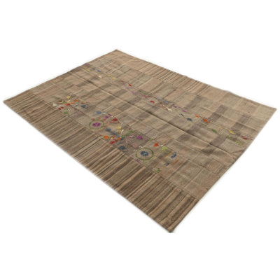 Tapis brun clair Kilim
