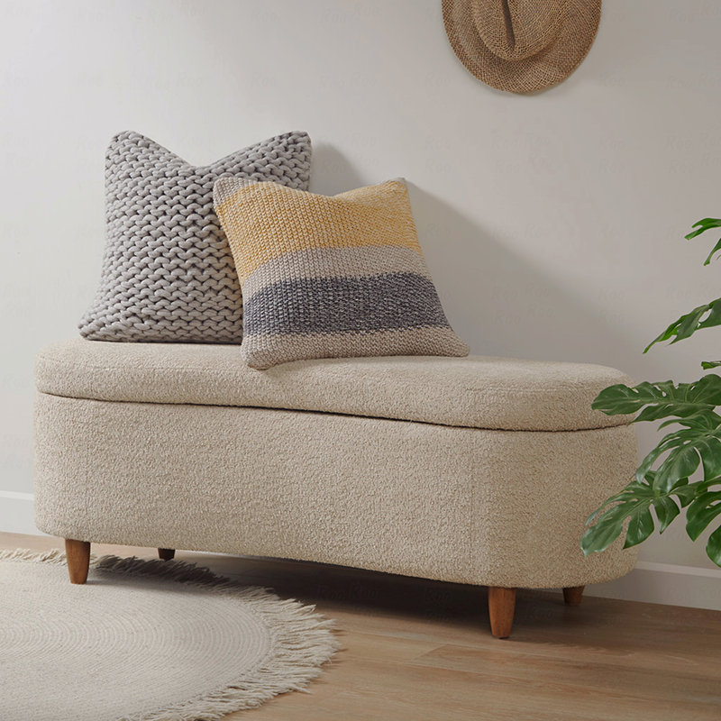 Banc de rangement Boucle Taupe