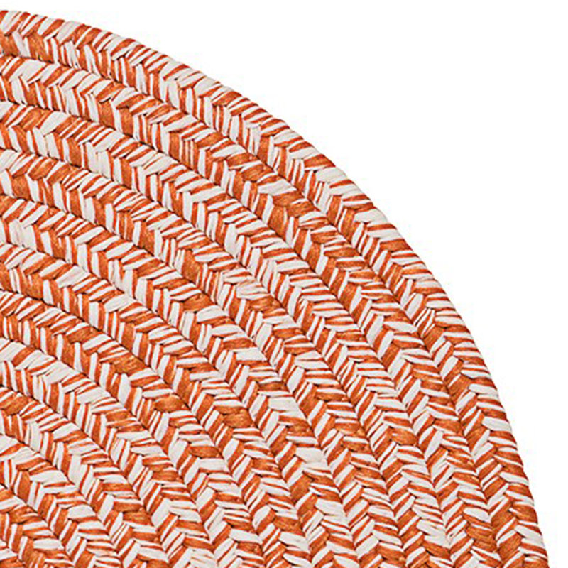 Tapis intérieur / extérieur orange tressé à la main Abdulrahman, Ovale 2 pi x 4 pi
