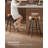 Bar Stools Set of 2, Counter Height Swivel Bar Stools, Synthetic Leather with Stitching-101042405-101042401
