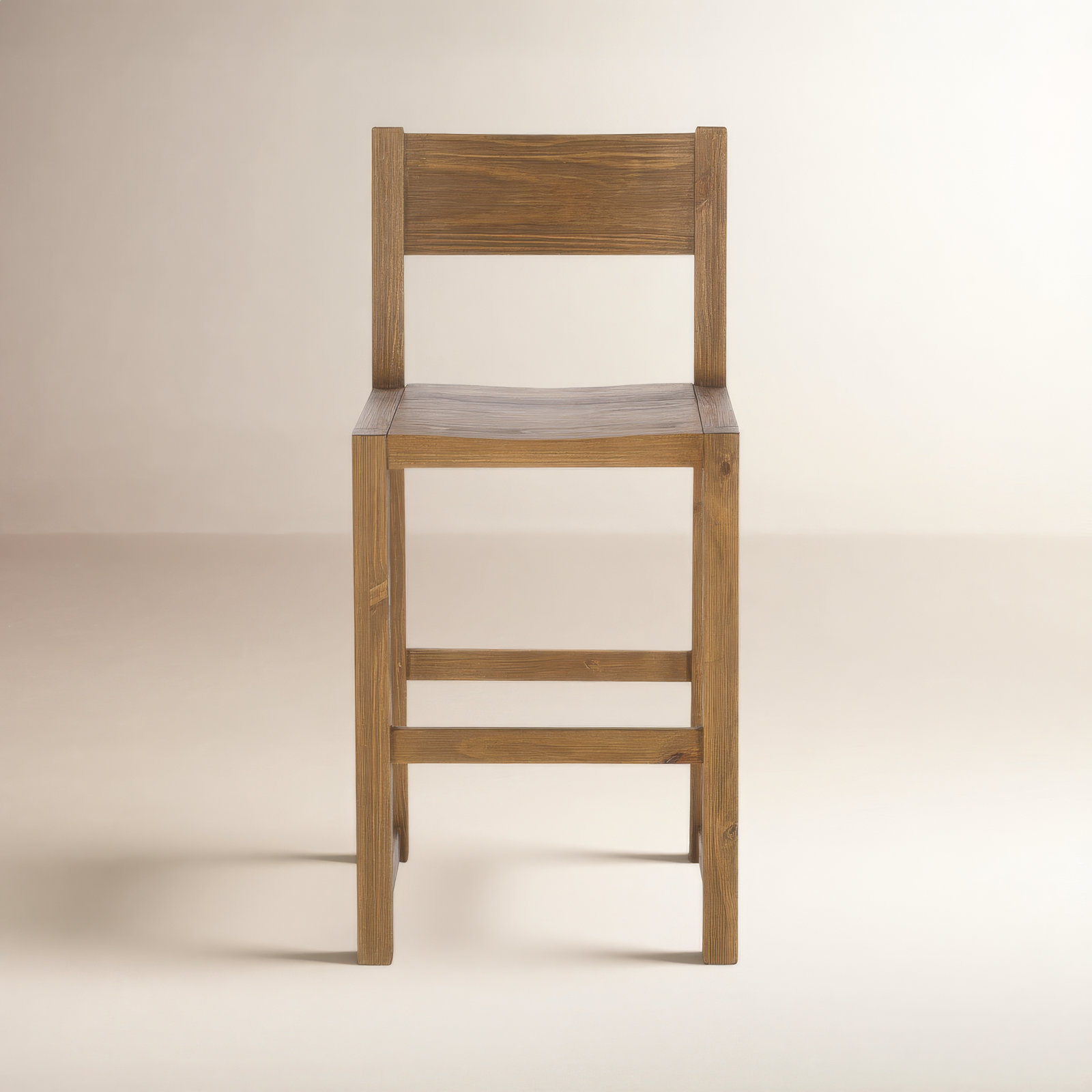 Modica Bar Stool, Counter Stool (24" Seat Height), Honey Brown
