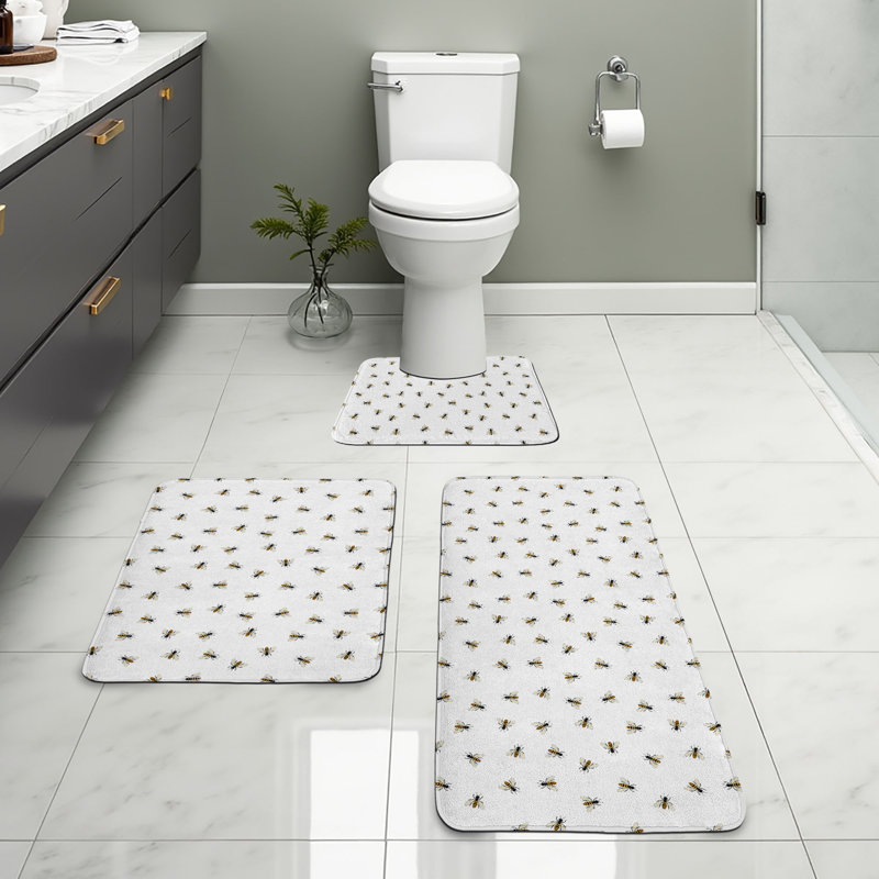  Ensemble de tapis pour salle de bain grand lit 3 pièces Queen U