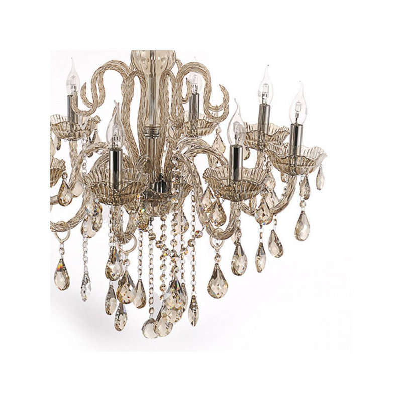 Debden 8 - Light Candle Style Chandelier