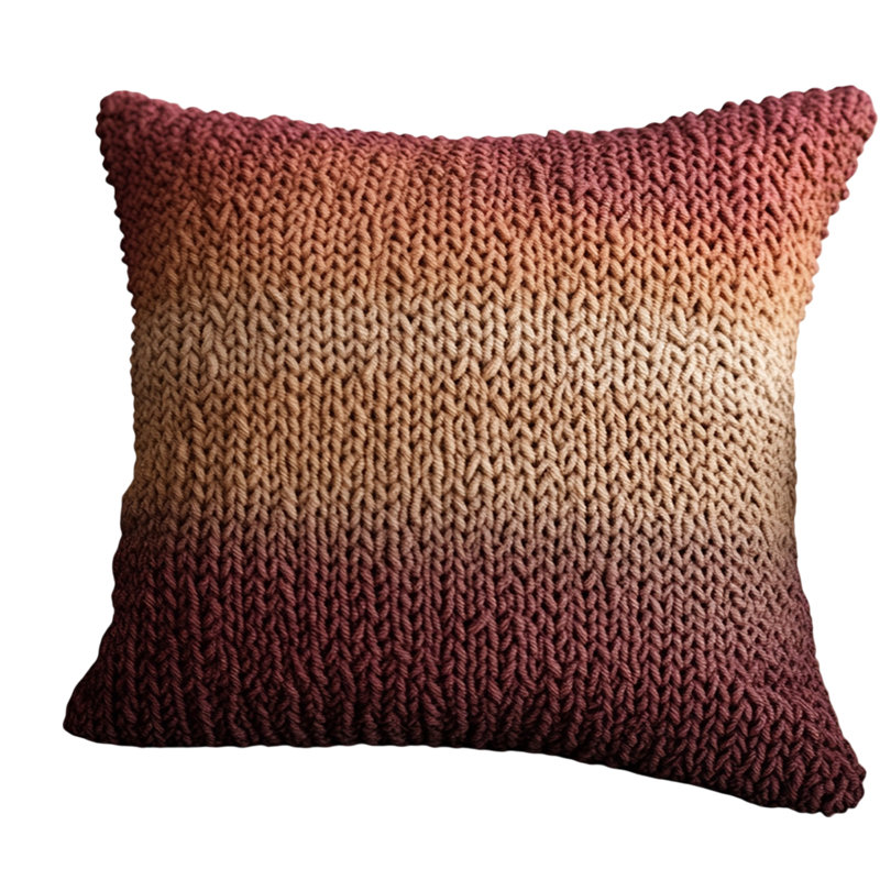 Oreiller dégradé en tricot