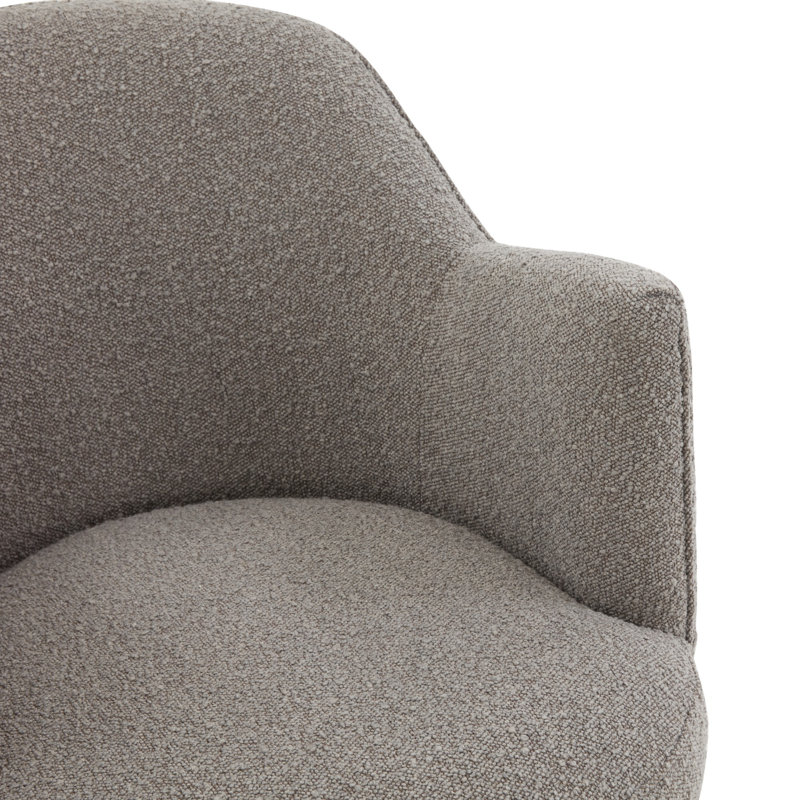 Levant Upholstered Swivel Armchair, Light Gray