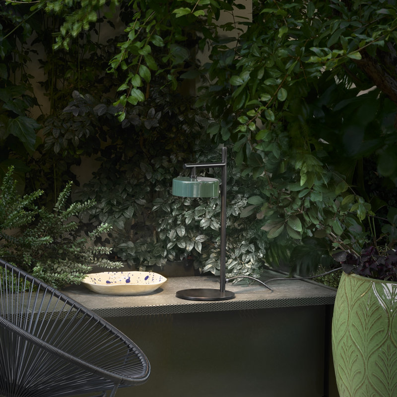 Berlin Outdoor Table Lamp, Green/Black