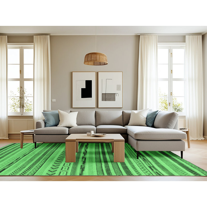 Kendallynn Washable Geometric Indoor Rug, Rectangle 8' x 12'