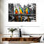 «Horizontal Vivid BW Abstract», reproduction sur toile-25417979