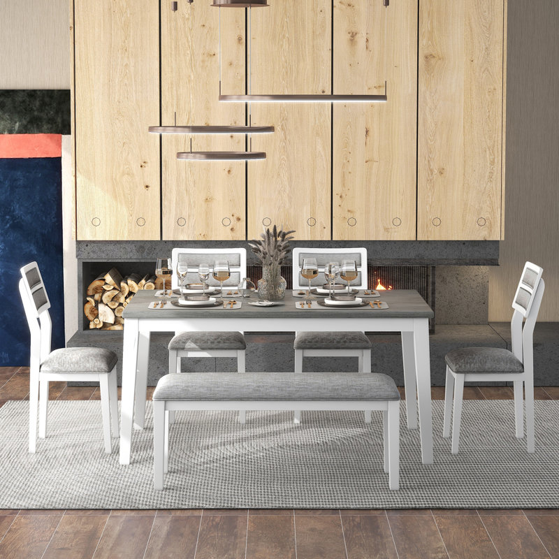 Ensemble repas 6 personnes Vacchiano, Gris, Blanc
