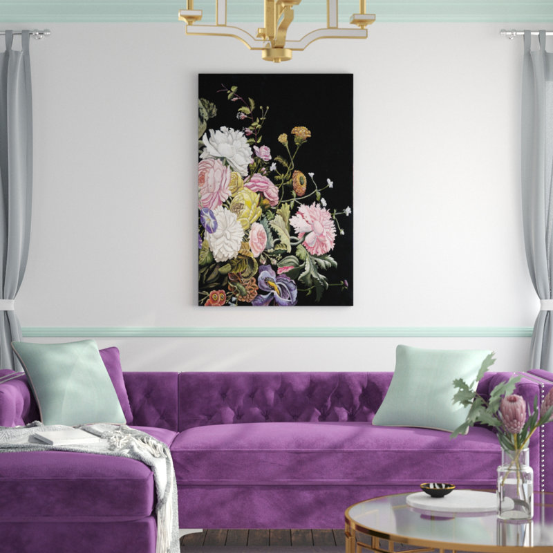 Baroque Diptych II by Naomi McCavitt - Wrapped Canvas Painting Print, 122cm H x 81cm W, Black Floater Framed