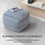 Pouf ottoman Adélaïde bleu/noir capitonné-1059633747