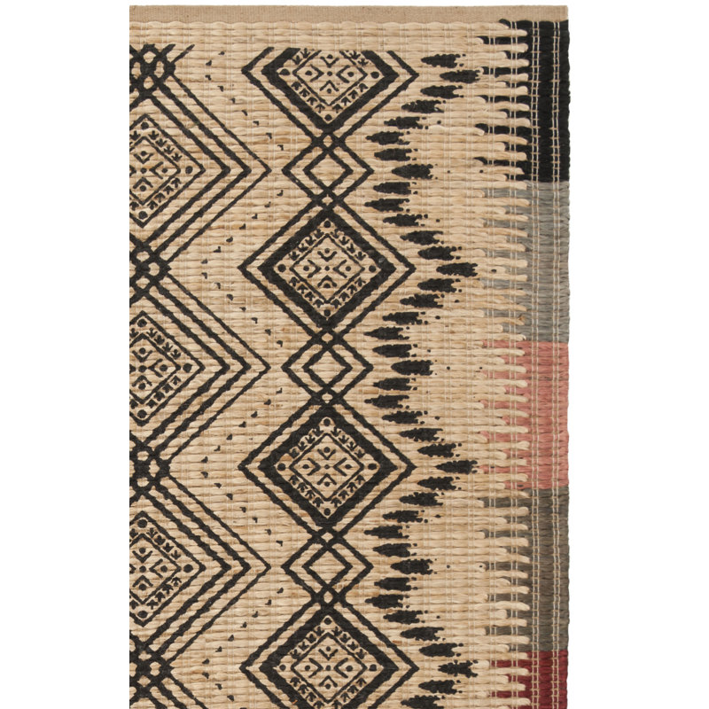 Tapis en jute de coton tissé à la main Arria, Rectangle 5 pi x 8 pi