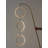 Nova 74 in. Industrial Arched Standing Modern Floor Lamp with Novelty Hanging LED Halos and Built-In 3-Way Dimmer - Integrated Energy-Saving LED Light-105643822