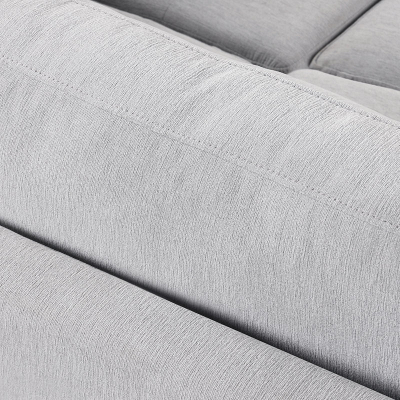 Canapé-lit modulaire Ustyle avec lit escamotable et salon. , Type-C. Tissu chenille. Spacieux pour le bureau personnel et le travail. Chaise longue grise, type C, tissu, usage de bureau gris