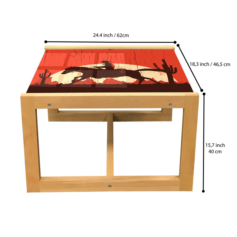 Jaden-James Trestle Coffee Table, 40cm H x 46.5cm W x 62cm D