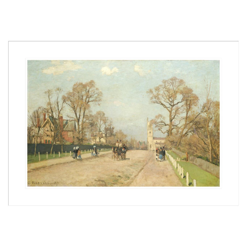 «The Road to Sydenham» par Camille Pissarro, impression giclée sur cadre, 16.27" H x 21.75" W