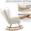 Chaise berçante, fauteuil à bascule rembourré avec dossier ergonomique et accoudoirs-1684259504