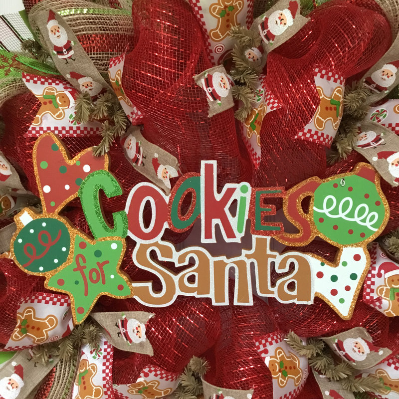 Couronne de Noël biscuits pour père Noël