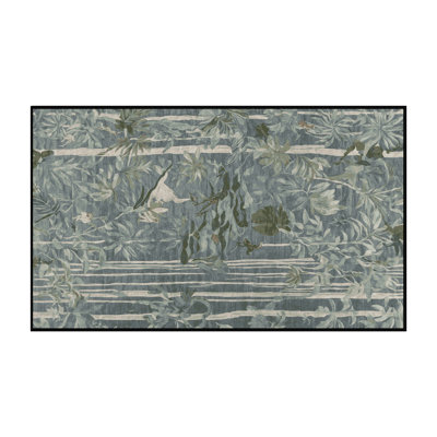 Tapis gris lavable à la machine
