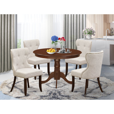 Felsenthal Drop Leaf Rubberwood Solid Wood Dining Set by Canora Grey