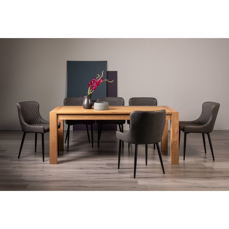 8 - Person Extendable Dining Set, Dark Grey