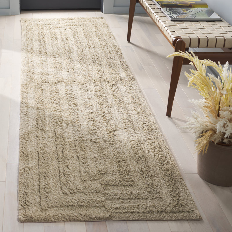 Tapis en coton recyclé touffeté à la main Easy Care 208, Tapis de couloir 2 pi 3 po x 9 pi
