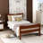Abbotsholme Wood Low Profile Platform Bed-2031509052