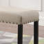 Fabric Dining Bench with Nailhead Trim-474314695
