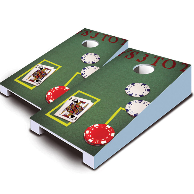 Ensemble 10 pièces cornhole de table avec sacs, Rouge / noir
