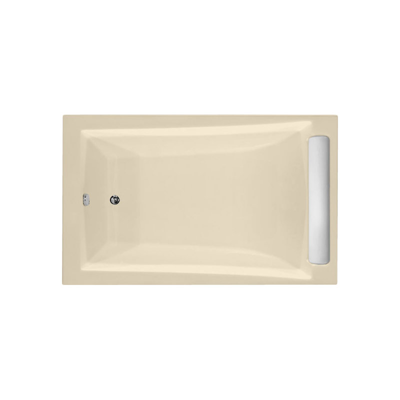 Regal 71'' L Soaking Bathtub, Bone, Matte Black