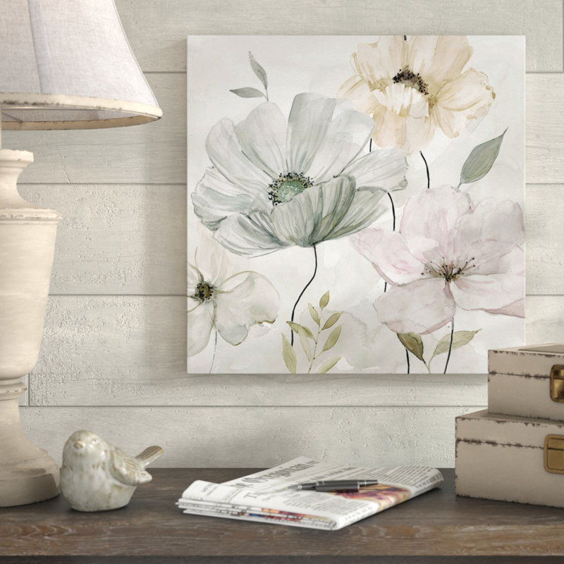 «Garden II», reproduction de peinture à l'aquarelle, H 36 po x l 36 po x P 1,5 po, Toile tendue