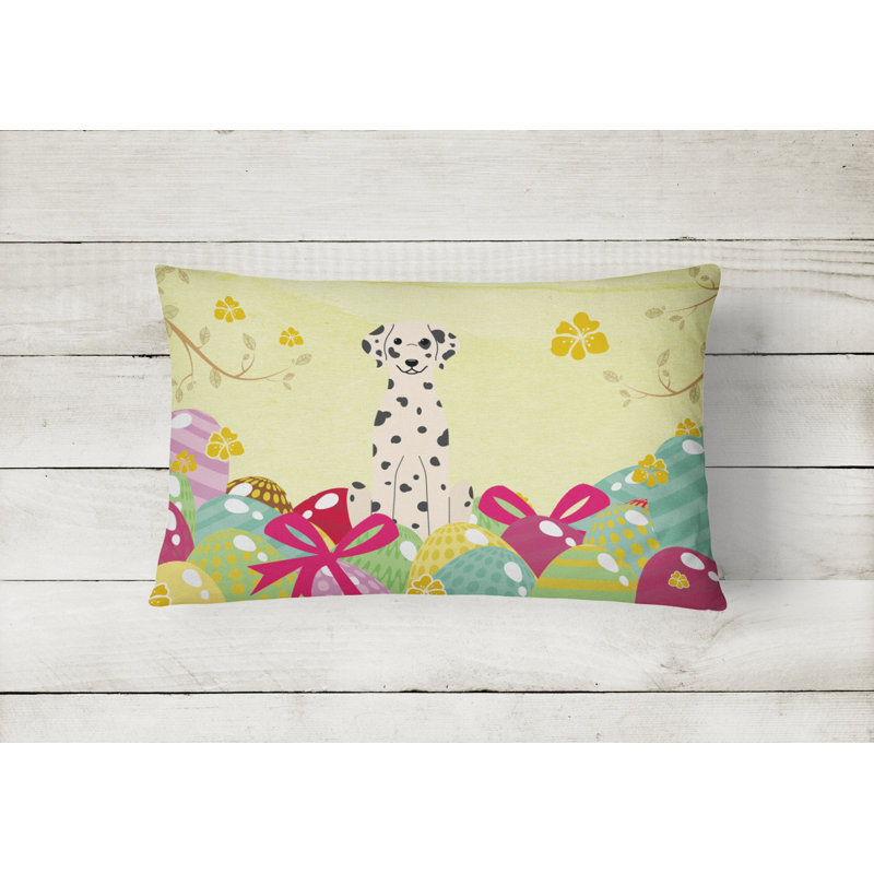 Easter Eggs Outdoor Throw Pillow