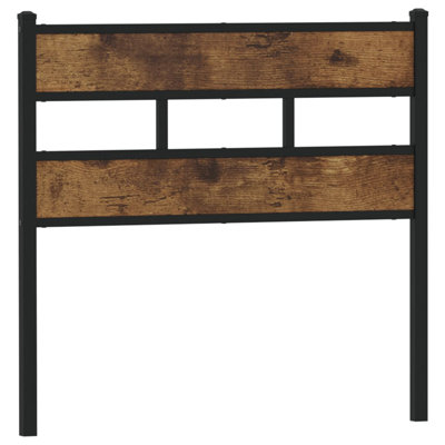 Vidaxl Replace Headboard Smoked Oak 193 Cm Iron And Engineered Wood