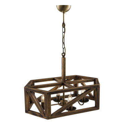 4 - Light Geometric Chandelier