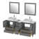 Karson 72'' Double Bathroom Vanity with Engineered Marble Top with Mirror