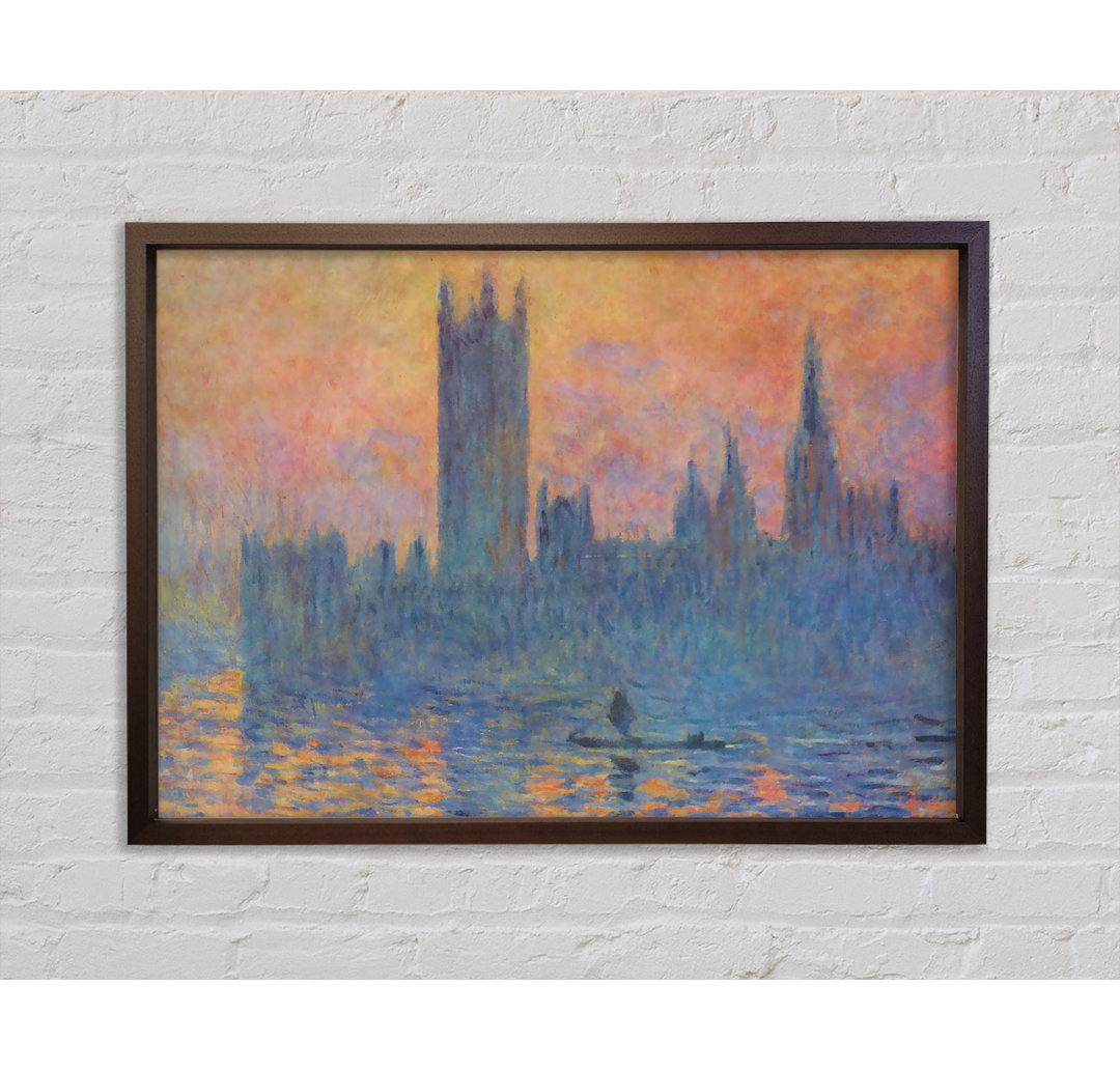 Monet London Parliament In Winter - Einzelner Bilderrahmen Kunstdrucke auf Leinwand