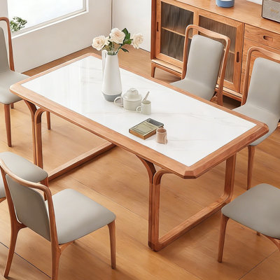 Rectangular Nordic-style dining table