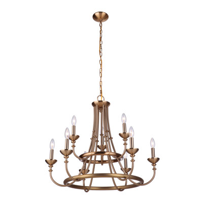 Amoi 9 - Light Dimmable Tiered Chandelier