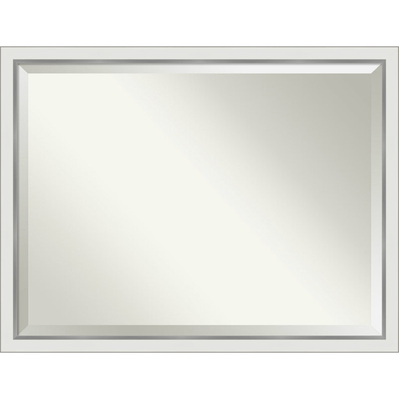 Wall Mirror, White/Silver, 33" x 43"