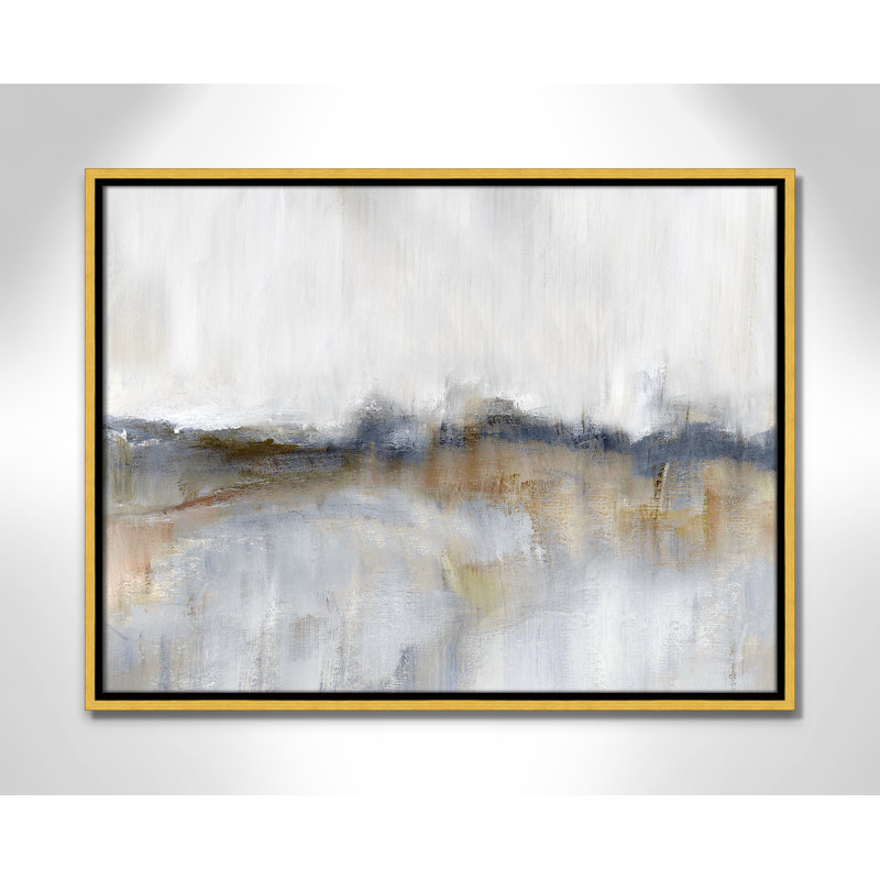 Autumnal Tide by Nan - Floater Frame Print on Canvas, 19.5'' H x 25.5'' W x 2'' D, Gold Framed