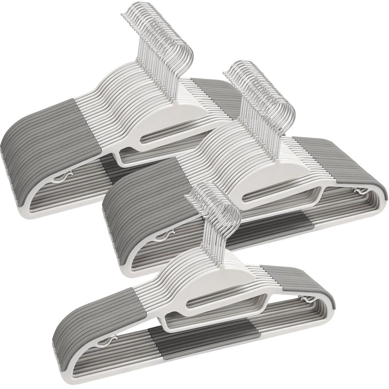 Elgin Plastic Non-Slip Standard Hanger Suit/Coat, Grey