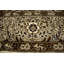 Tapis crème crème à motif floral oriental 5 x 5 Kirman