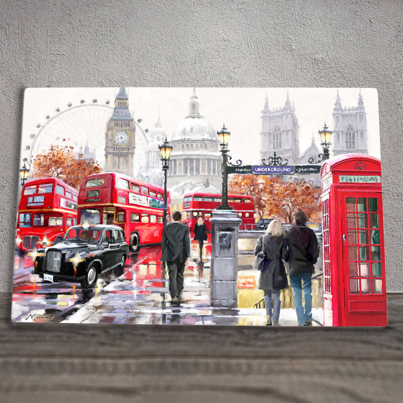 MACNEIL STUDIOS Traditional Cities & Countries Wall Decor on Ceramic