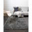 Tapis à poils longs en polyester tissé à la machine de couleur unie Almendarez-1106968357
