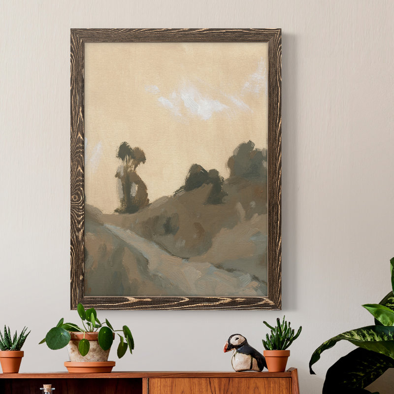 Hillside Walking Path VI - Peinture sur toile encadrée, Noyer, H 24 po x l 20 po x P 1 po